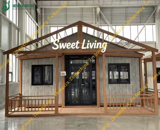 Modern expandable container house exterior